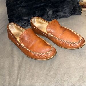 Frye Lewis Venetian Driving Shoes Men 11.5 Brown Leather Loafer